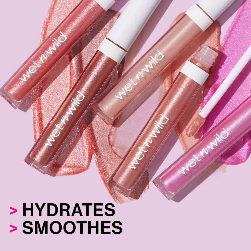 wet n wild Mega Slicks Lip Gloss | Long Lasting | Hyaluronic Acid | High Shine | Attitude Check