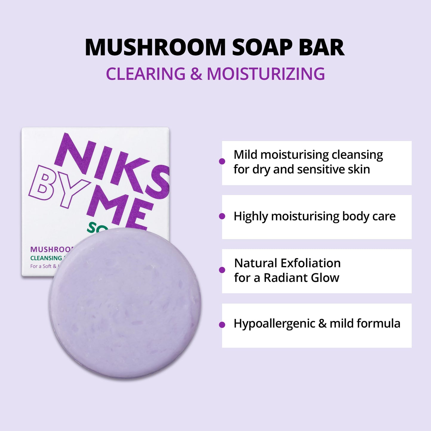 NIKSME Essentials Set - Black Bean Shampoo Bar, Camellia Treatment Bar, Mushroom Soap Bar