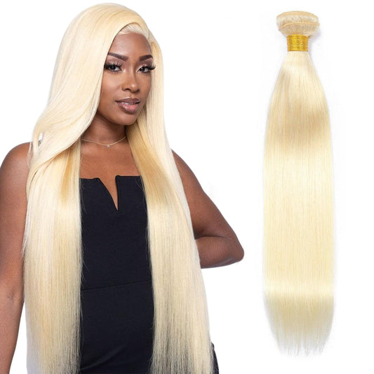 MARUVI Blonde Bundles Human Hair 613 Bundles 22 Inch 613 1 Bundle Blonde Single Bundle 12A Straight Hair Bundle 100% Russian Blonde Virgin Human Hair Weave Extensions