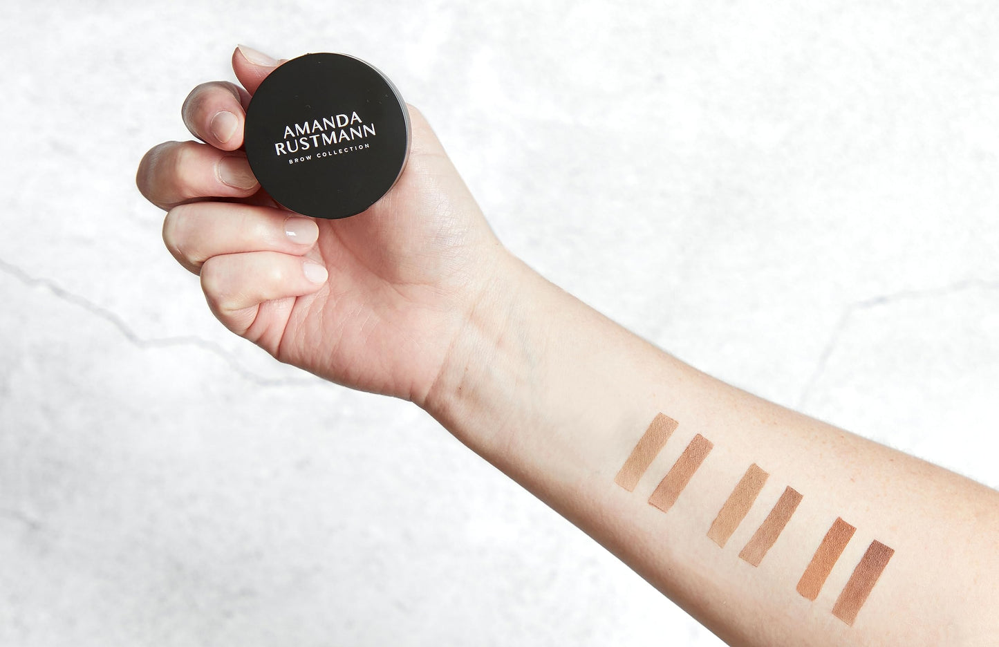 Amanda Rustmann Brow Collection Premium Quality Brow Kit- Nash Blonde | Styling Kit | Soft and Natural Eyebrow Powder | Dual-Ended Brush | Compact Size for On-the-Go