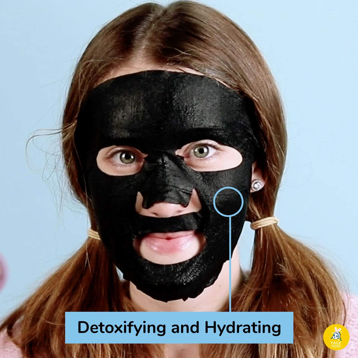 FACETORY Let's Talk, Detox Purifying Sheet Mask with Charcoal and Volcanic Ash - For All Skin Types - Detoxifying, Soothing, and Purifying (Pack of 10)