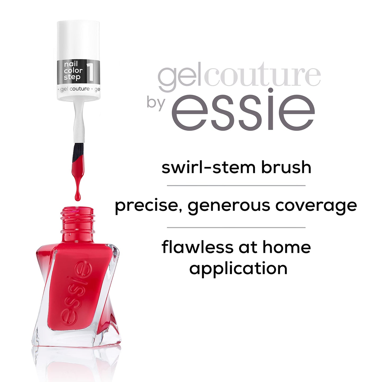 essie Gel Couture Platinum Grade Finish Top Coat, 0.46 Ounces (Packaging May Vary) (Pack of 2)