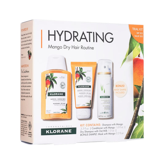 Klorane Hydrating Mango Dry Hair Routine Trial Kit