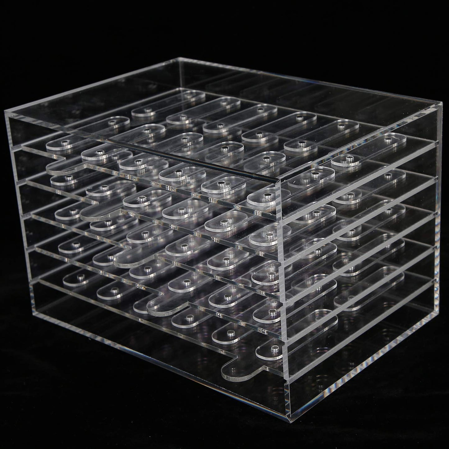 Nail Art Showing Display Stand, Transparent Acrylic Material Nail Art Tools Accessories Desktop Rack for Nail Beauty Salon