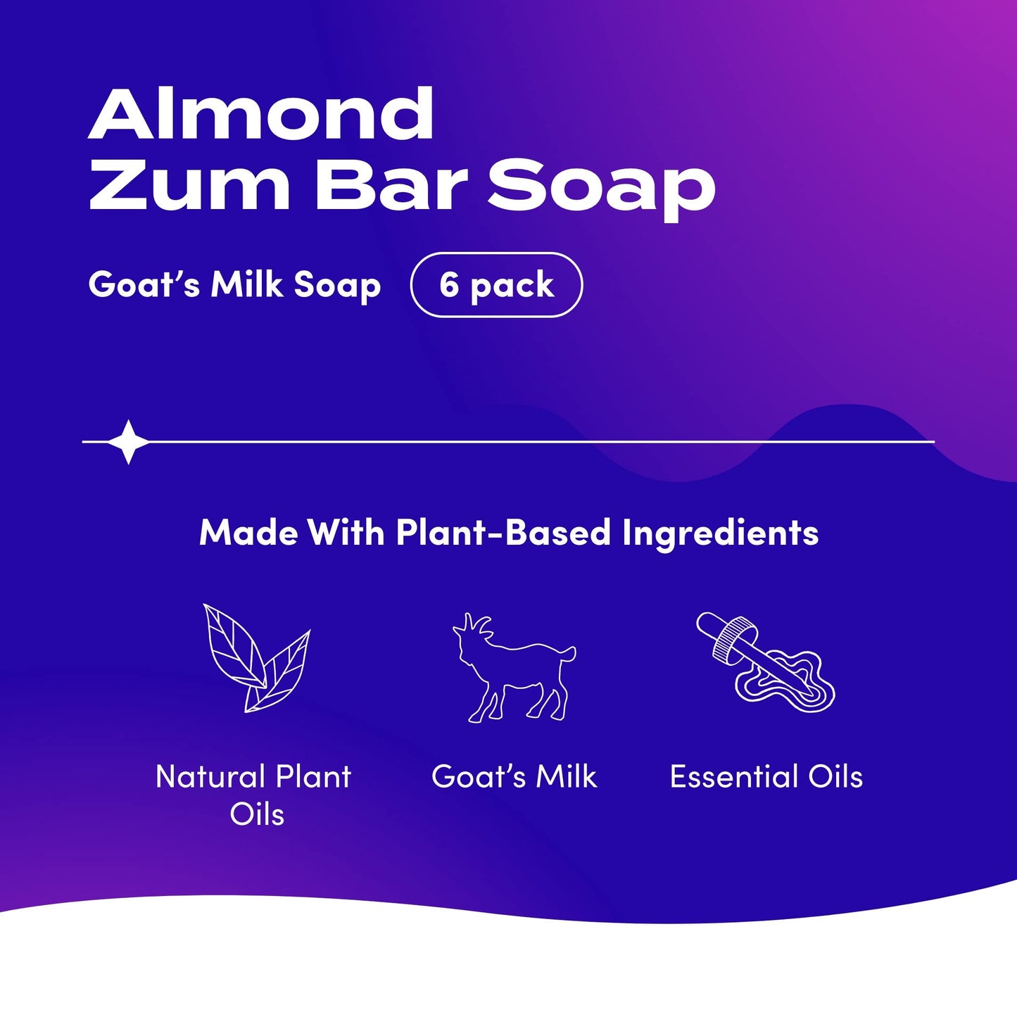 Zum Bar Goat's Milk Soap - Almond - 3 oz (6 Pack)