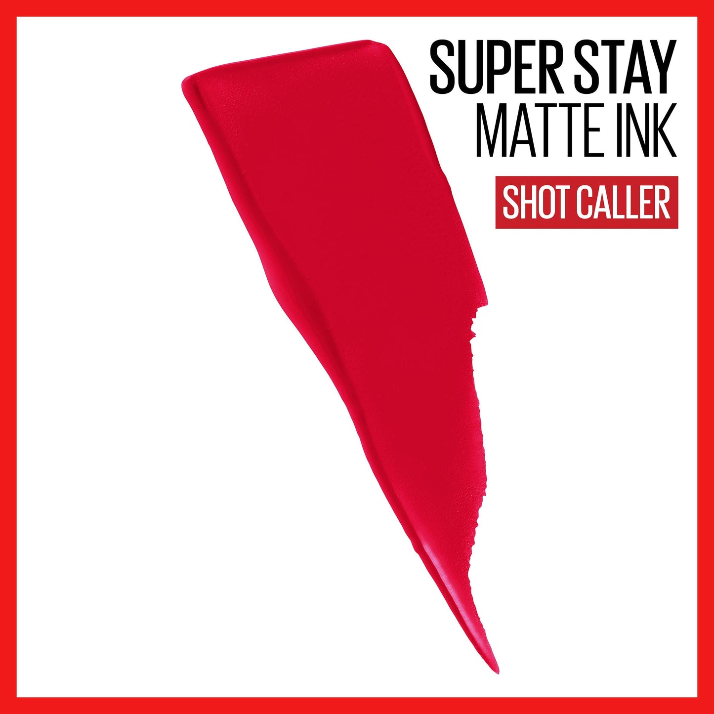 Maybelline Super Stay Matte Ink Liquid Lipstick Makeup, Long Lasting High Impact Color, Up to 16H Wear, Shot Caller, Bright Pinky Red, 1 Count