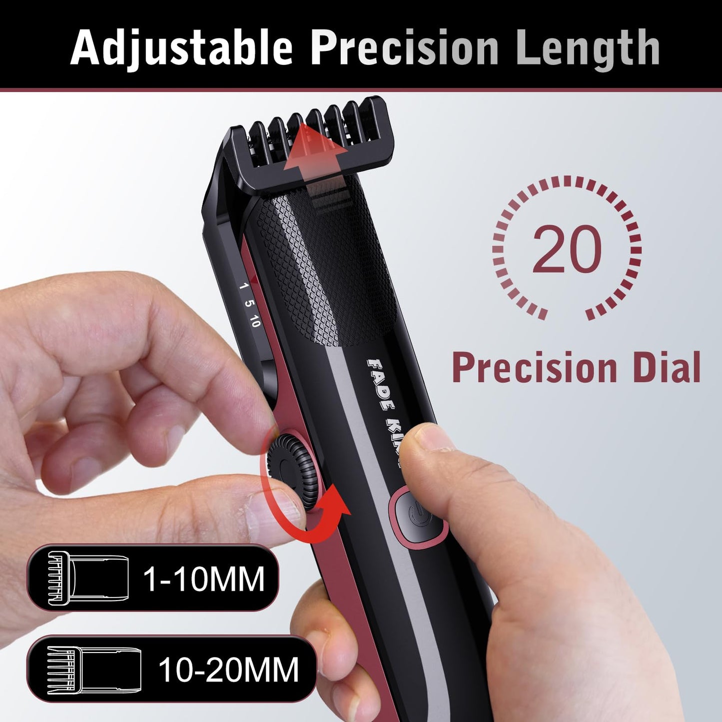 FADEKING® Professional Hair Clippers for Men + All in One Beard Trimmer for Men IPX7 Waterproof, Cordless Clippers and Trimmers Set