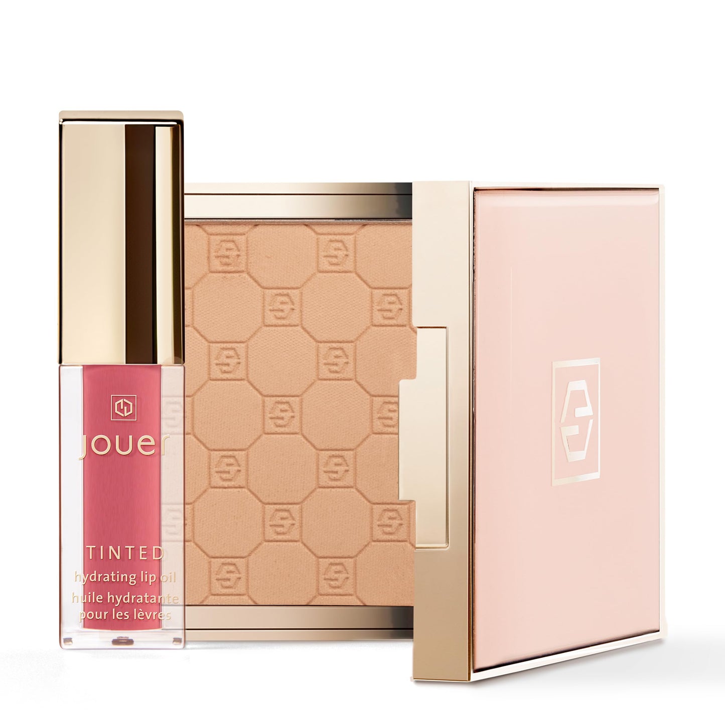 Jouer Soft Focus Hydrate & Setting Powder and Tinted Lip Oil Bundle