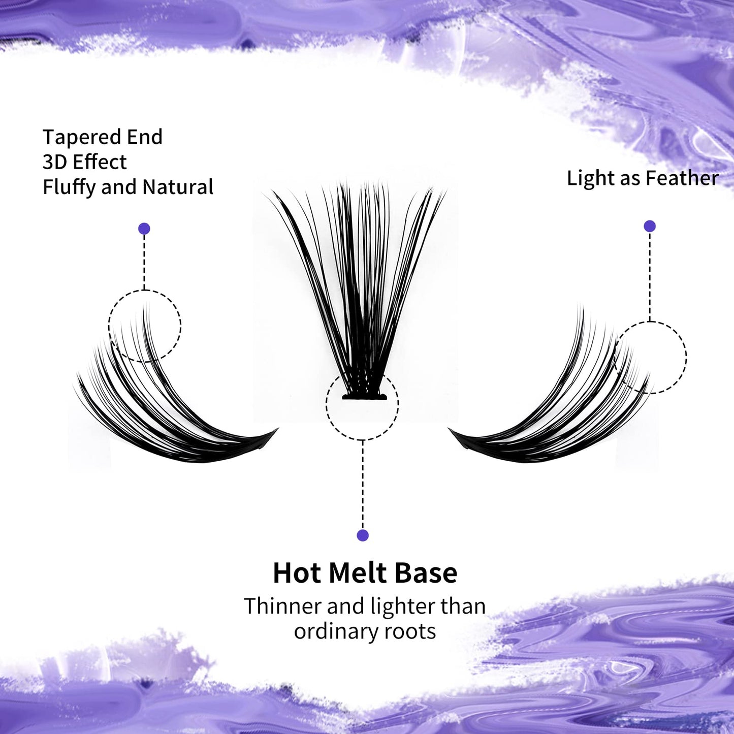 Lash Clusters Lashes Individual 300PCS C/D Curl Eyelash Extensions 0.07mm Thickness Individual Lashes Fluffy and Soft Volume Lashes Matt Dark Lashes Extension 8-16mm Mixed Length Beginner Use Cluster Lashes(300PCS-40D-0.07D,8-16mm Mixed Tray)