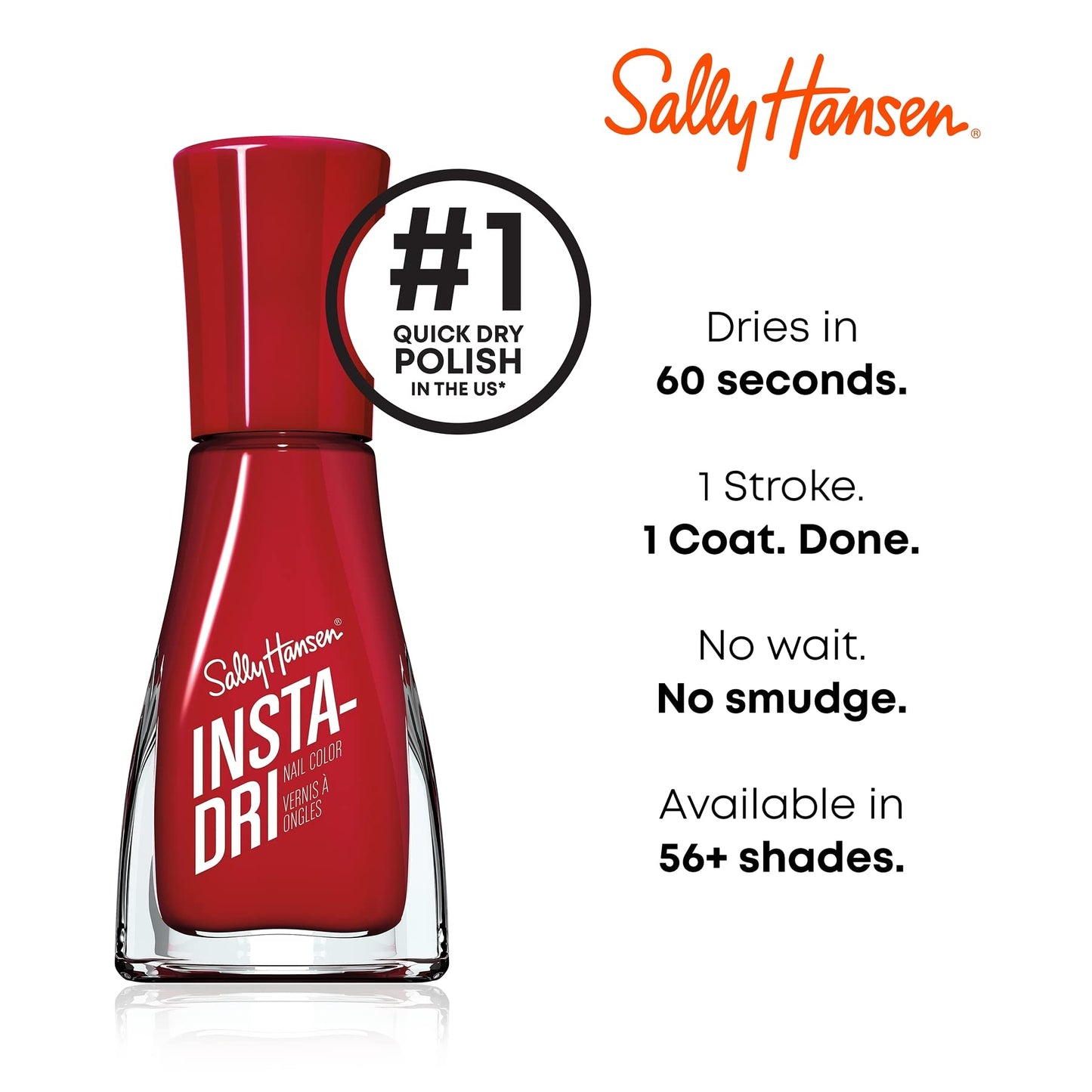 Sally Hansen Insta-Dri Nail Polish, Luxe Finish Collection, Sleek-a-boo, 0.31 fl oz