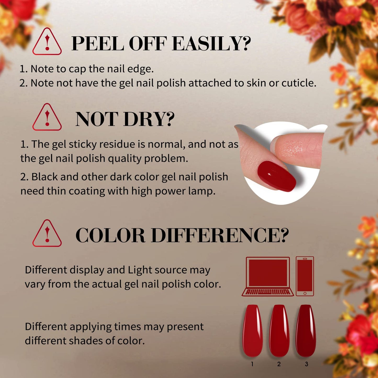 ROSALIND White Gel Polish Set, 8PCS Orange Red Glitter Gel Nail Polish Orange Red Gel Polish Soak off All Seasons Gel Collection Pumpkin Color Home Manicure Kit Halloween Gifts for Women