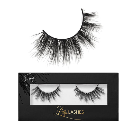 Lilly Lashes 3D Miami Flare Faux Mink Strip Lashes, False Eyelashes Dramatic Look, Reusable False Lashes, Fake Lashes Pack, Lash Strips with Luxury Silk Like Fibers, No Lash Glue Included