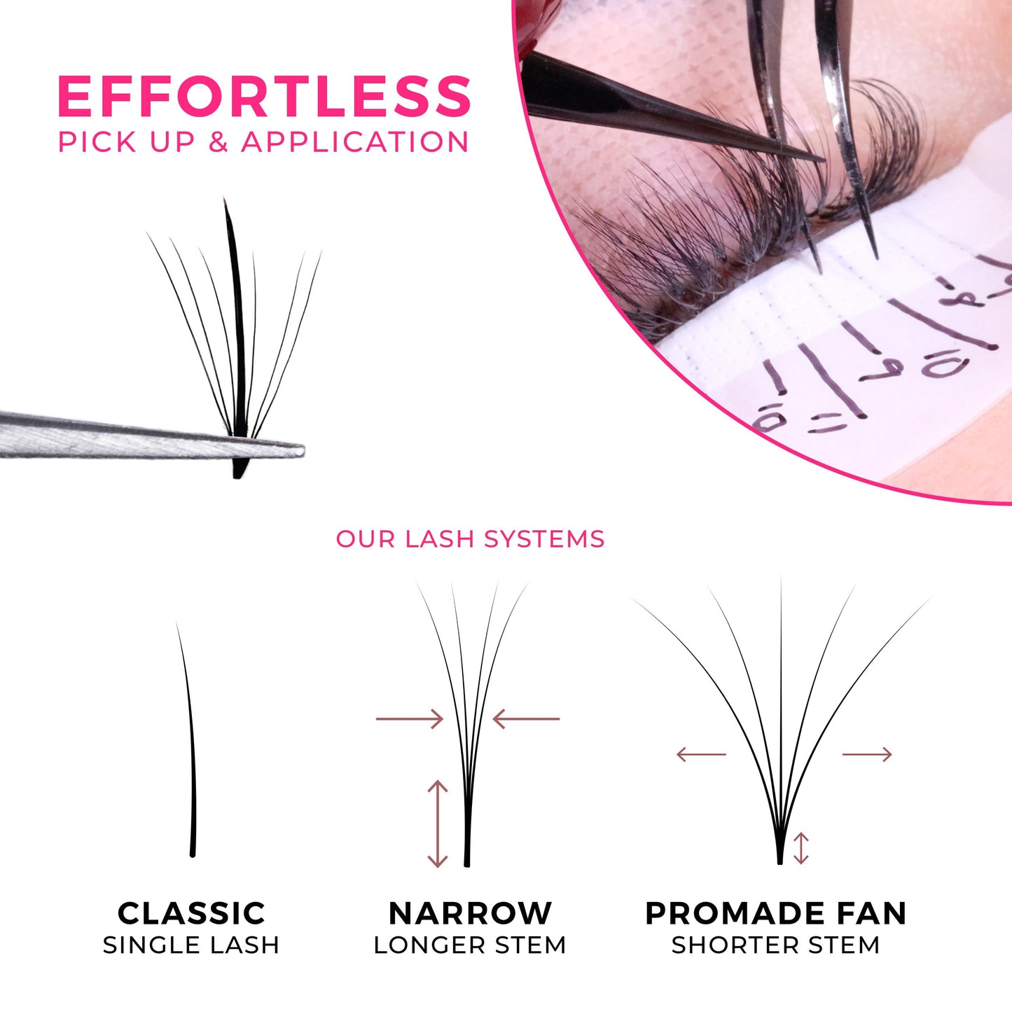 LLBA LashFolio Narrow Wispy Fans | Handmade Volume Eyelashes | Multi Selections From 5D To 10D | C CC D Curl | 0.03~0.07 mm | 8-13mm Length | Long Lasting | Easy Application (7D-0.05 CC 8mm-13mm)