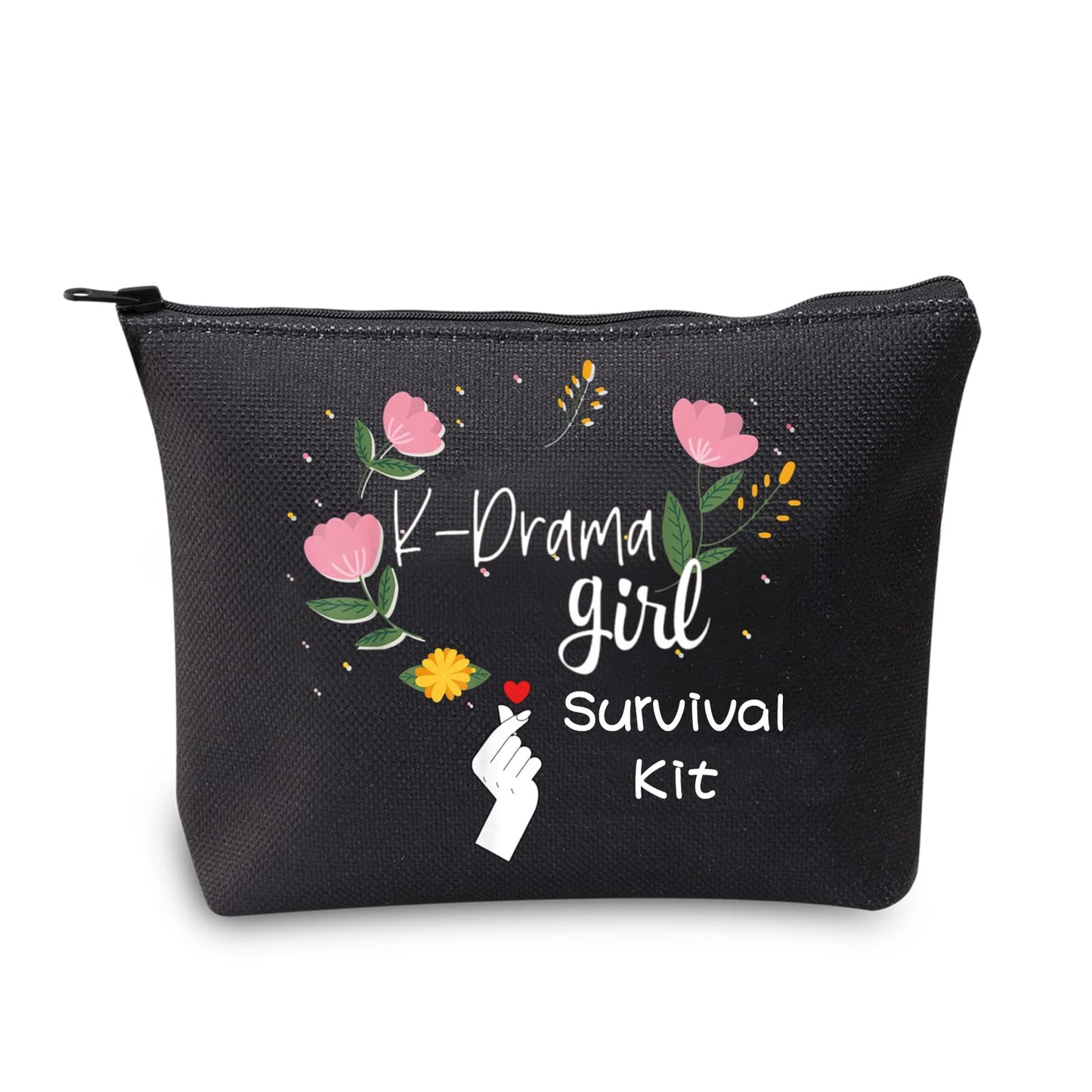 MEIKIUP K-Drama Mama Cosmetic Bag K-pop Merchandise Korean Drama Gift Korean Drama Fan Gift For Women(K-Drama Bag black)