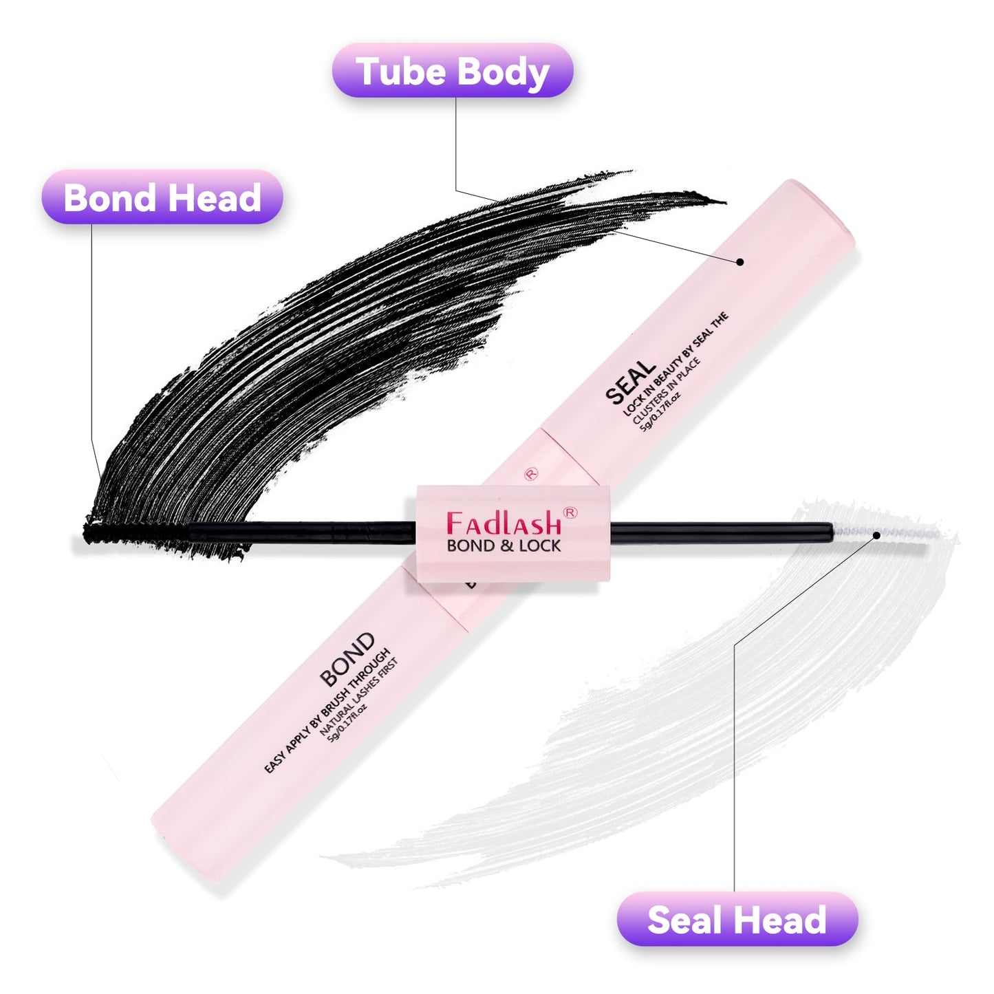 FADLASH DIY Lash Extension Kit Individual Lashes Cluster D Curl Eyelash Extension Kit with Lash Bond and Seal and Lash Applicator Tool for Self Application at Home (60D-0.07D-12-18MIX KIT)