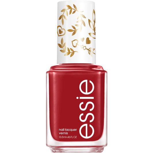 essie Nail Polish Limited Edition Valentine's Day Collection Red Nail Color With A Cream Finish fluid_ounces, Tug At The Harpstrings, 0.46 Ounce