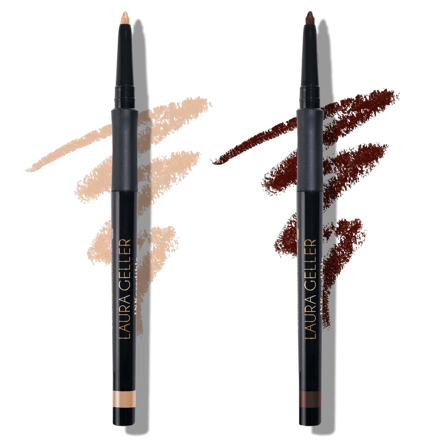 LAURA GELLER NEW YORK INKcredible Gel Eyeliner Duo - Beige to Beige and Brown Eyed Girl - Waterproof Smudge-Proof Liner - Built in Sharpener