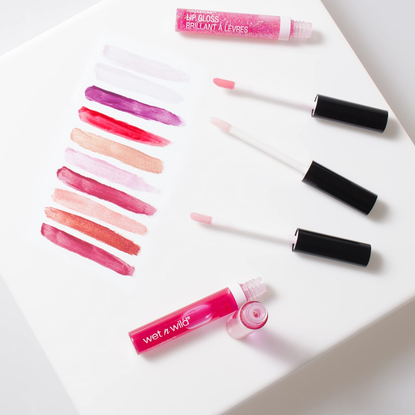 wet n wild Lip Gloss MegaSlicks, Pink Cotton Candy | High Glossy Lip Makeup