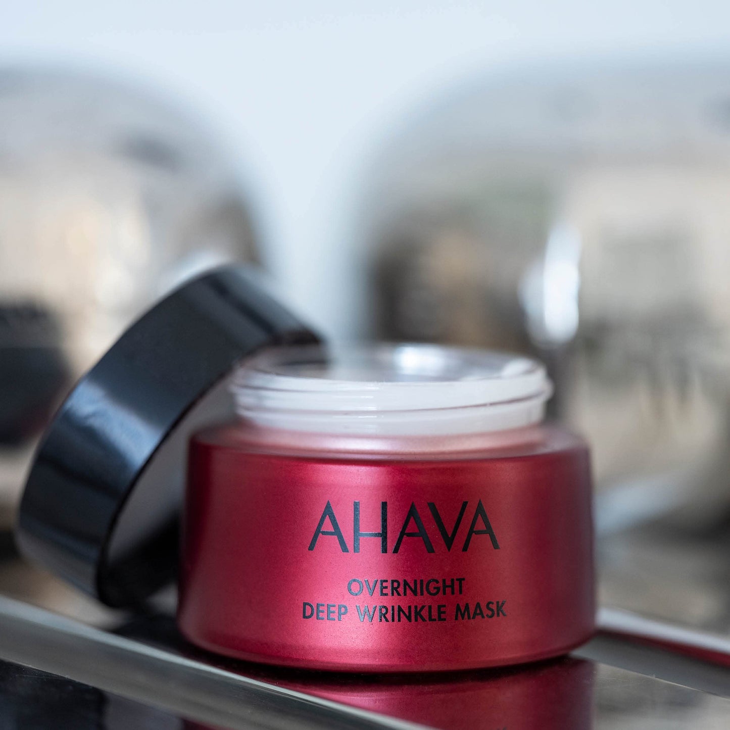 AHAVA Apple of Sodom Overnight Deep Wrinkle Anti-Aging Mask - Nourishing Gel-based Mask to Combat Deep Wrinkles, Restores Skin's Ability to Repair & Hydrates, includes exclusive Osmoter, 1.7 Fl.Oz