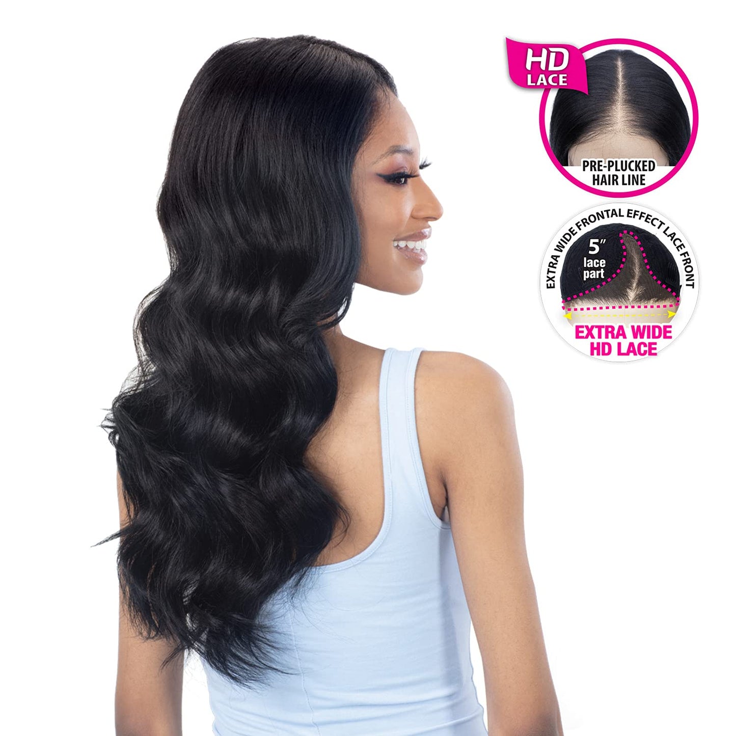 FreeTress Equal Hi-Def Frontal Effect Synthetic Hair HD Lace Front Wig - GRACIE (OT530)