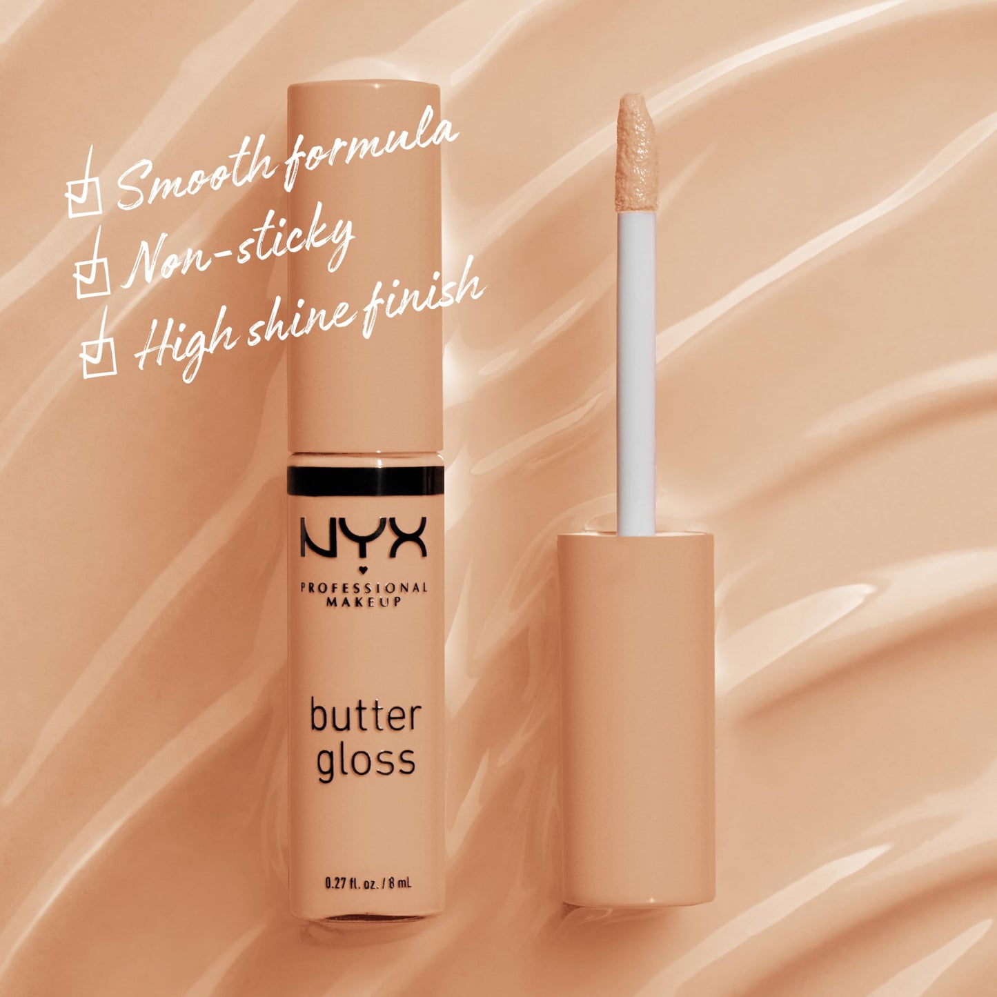 NYX PROFESSIONAL MAKEUP Butter Gloss, Non-Sticky Lip Gloss - Fortune Cookie (True Nude)