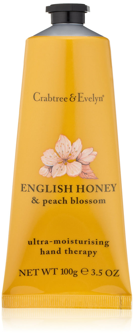 Crabtree & Evelyn Ultra-Moisturising Hand Therapy, English Honey And Peach Blossom, 3.5 oz