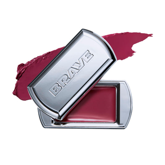 BRAYE Lipsleek Lip Balm, Monochromatic Cream Blush 2-in-1 Face Makeup, Hydrating & Mood Buildable, Vegan + Cruelty-Free Glow for Cheeks l 09 Coolness