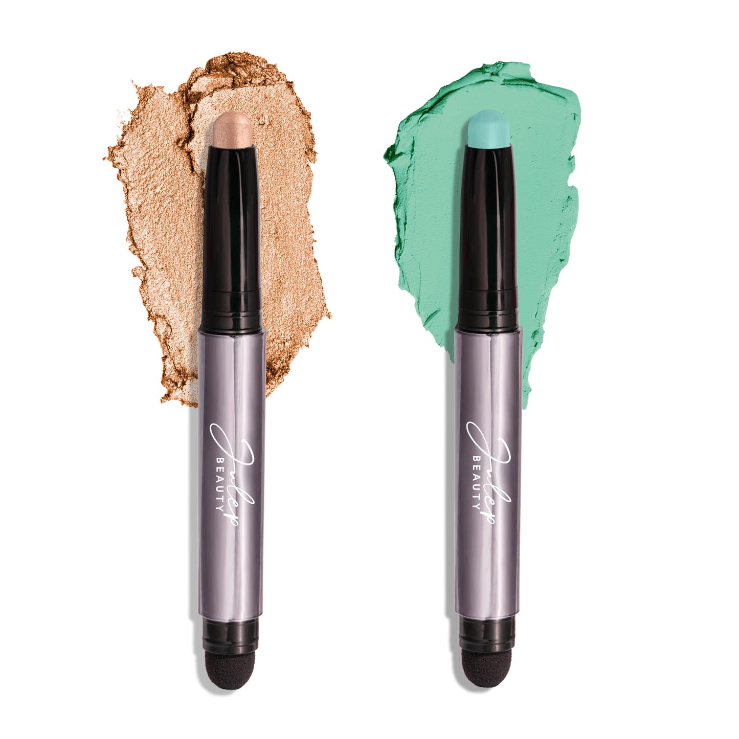 Julep Eyeshadow 101 Crème-to-Powder Eyeshadow Stick Duo, Champagne Shimmer & Mint Matte