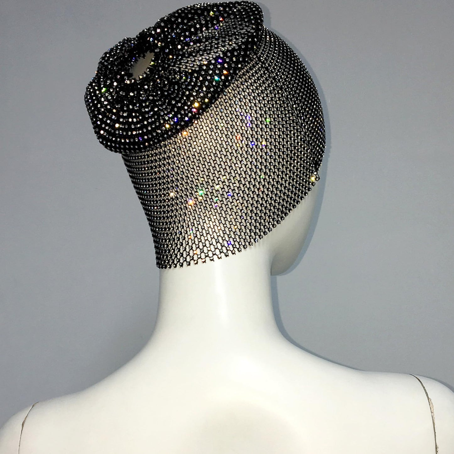 Eilova Orityle Sparkly Rhinestone Mesh Headband Crystal Head Scarf Kerchiefs Turban Party Nightclub Rave Edge Hair Bandana Wraps Body Jewelry