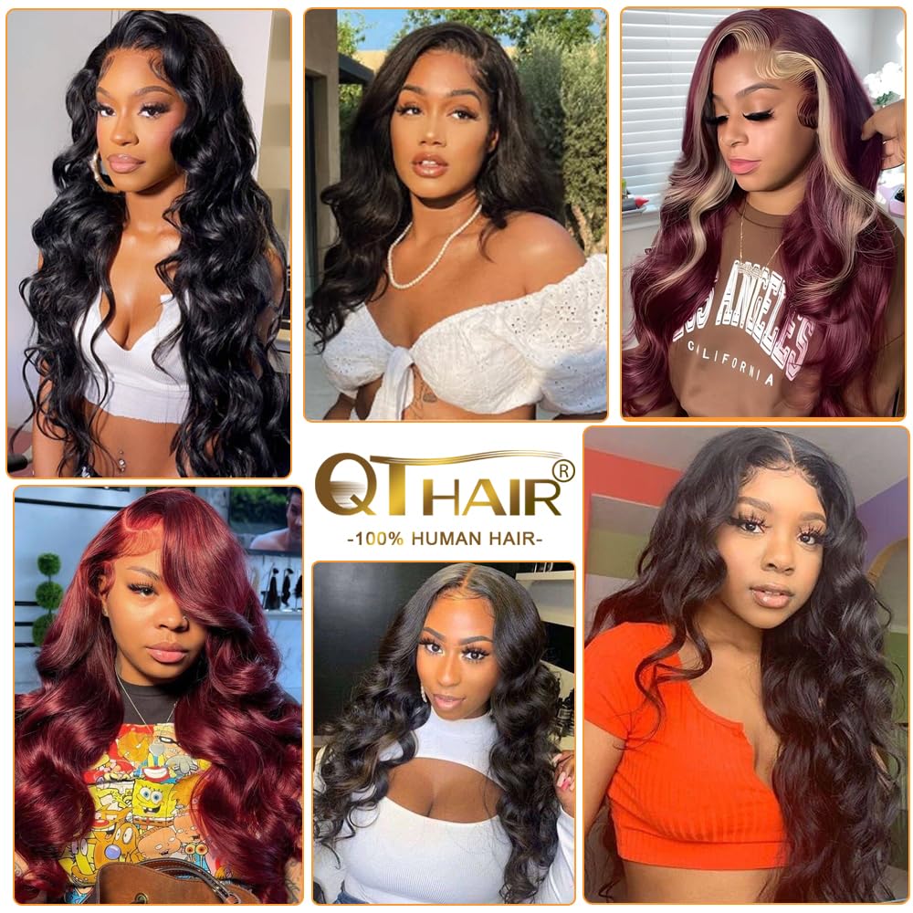 QTHAIR 14A Brazilian Body Wave Lace Closure (14inch) 4x4 Free Part Swiss Lace Closure Natural Brazilian Virgin Human Hair Top Swiss Lace Closure