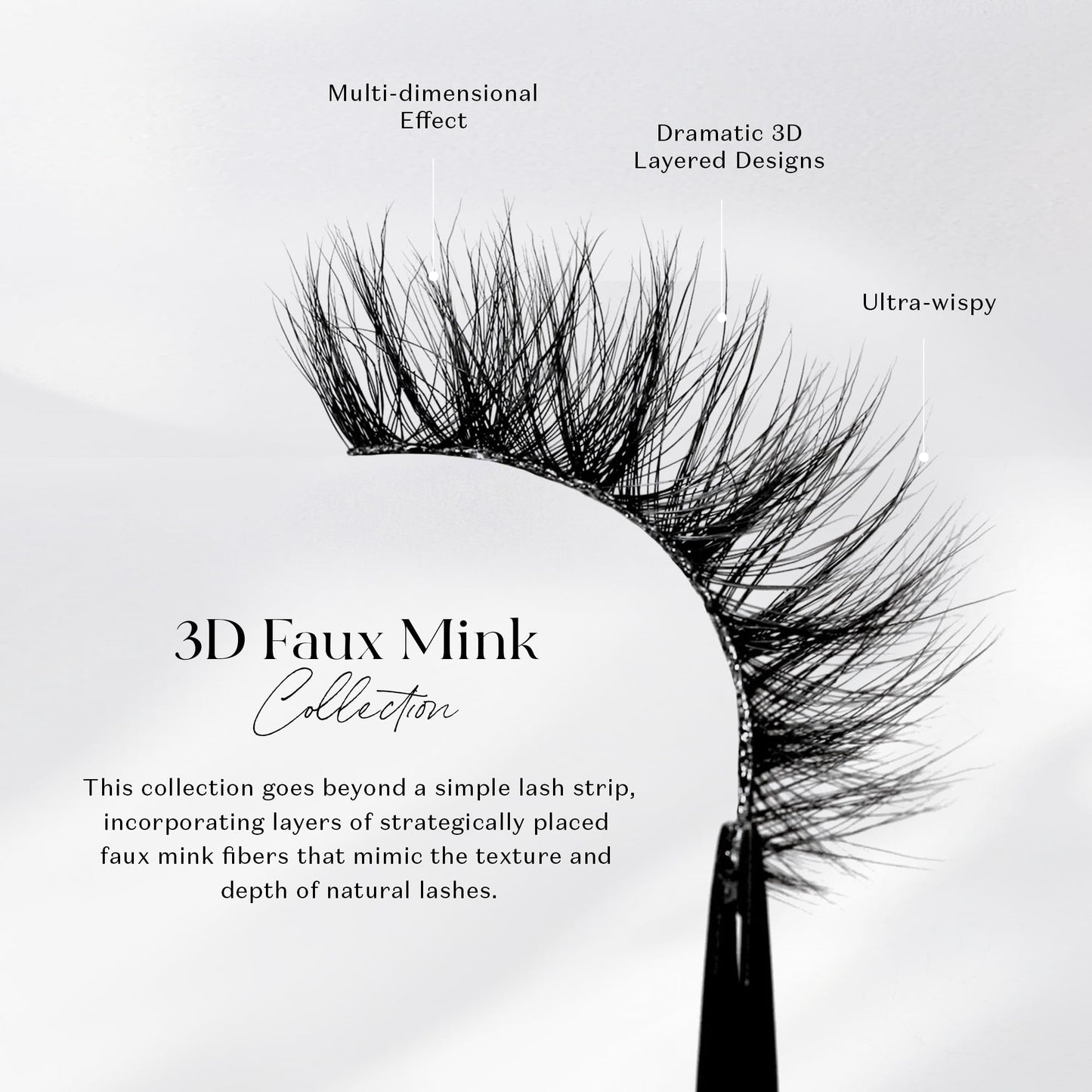 Lilly Lashes 3D Miami Flare Faux Mink Strip Lashes, False Eyelashes Dramatic Look, Reusable False Lashes, Fake Lashes Pack, Lash Strips with Luxury Silk Like Fibers, No Lash Glue Included