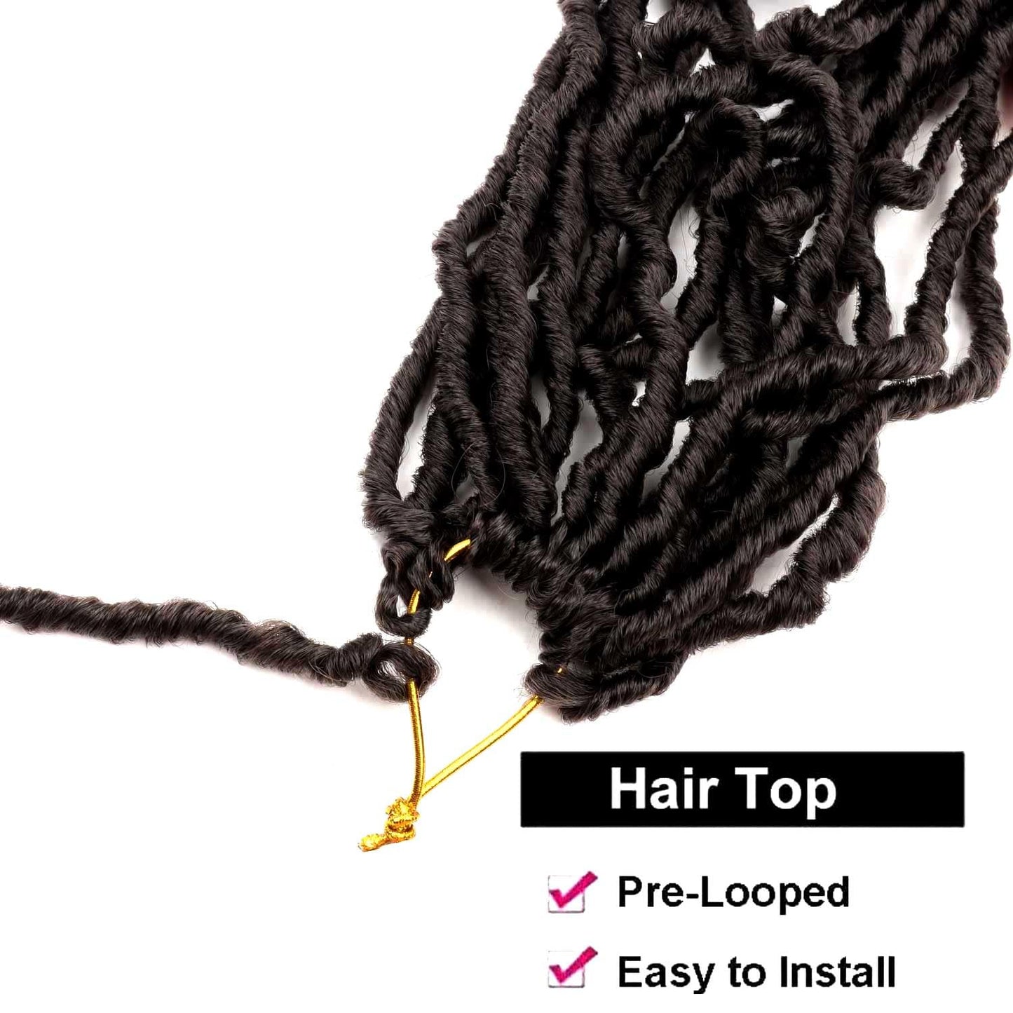 8 Packs Faux Locs Crochet Hair Curly Ends Soft Locs Crochet Braids 24 Inch Bohemian Locs Crochet Loc Hair for Women (24inch(pack of 8), 4#)