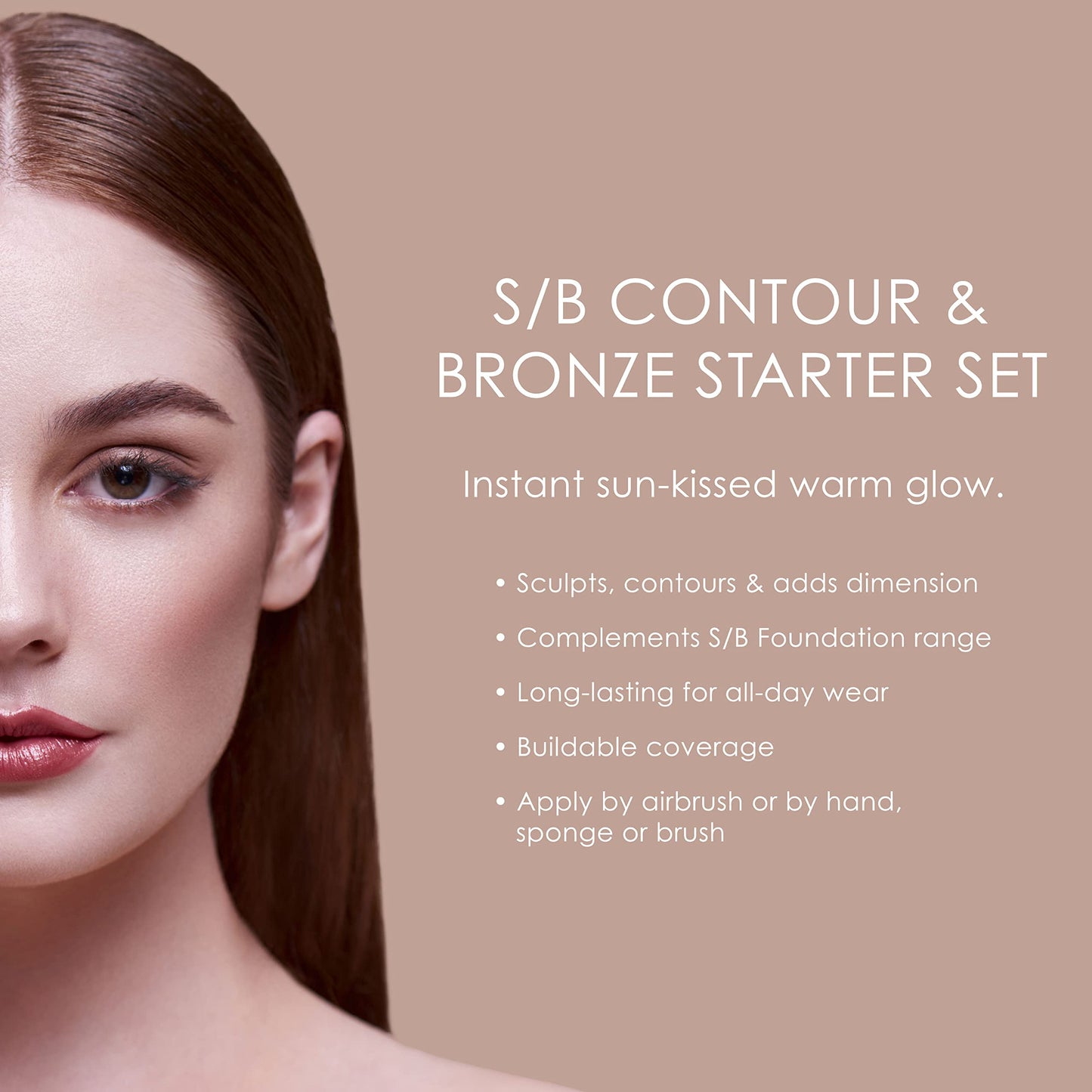 TEMPTU S/B Silicone-Based Contour & Bronze Starter Set For Sculpting, Contouring & Adding Dimension To The Face | Includes 6 Shades , 1 Count (Pack of 1)