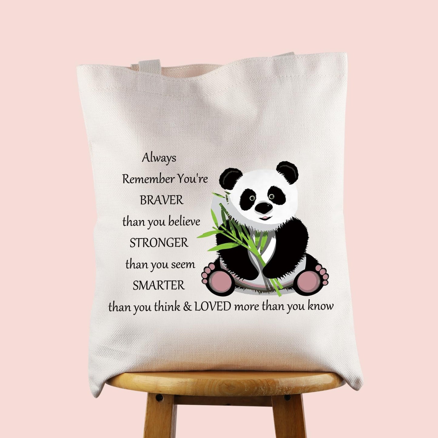 JNIAP Panda Cosmetic Bag Makeup Zipper Pouch Bag Animal Panda Lover Gift for Women Birthday Christmas Day Gift (Panda Tote)