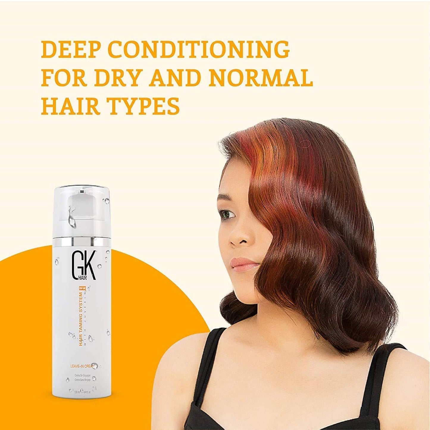 GK HAIR Global Keratin Moisturizing Shampoo and Conditioner 100ml Set | Leave in Conditioner Cream 130ml | Argon Oil Hair Serum 50ml For Frizz Control