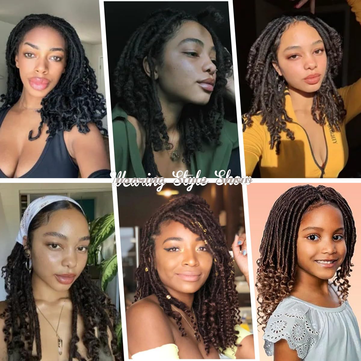 Faux Locs Crochet Hair Ombre Brown 10 Inch Short Goddess Faux Locs Crochet Hair Extensions for Black Women Girls(1B/30#)