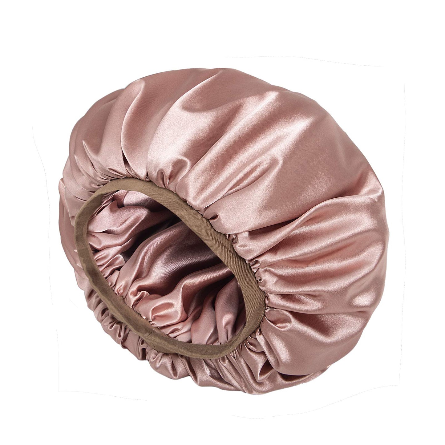 Night Cap Satin Hair Bonnet Sleeping Hat for Women Coral Red