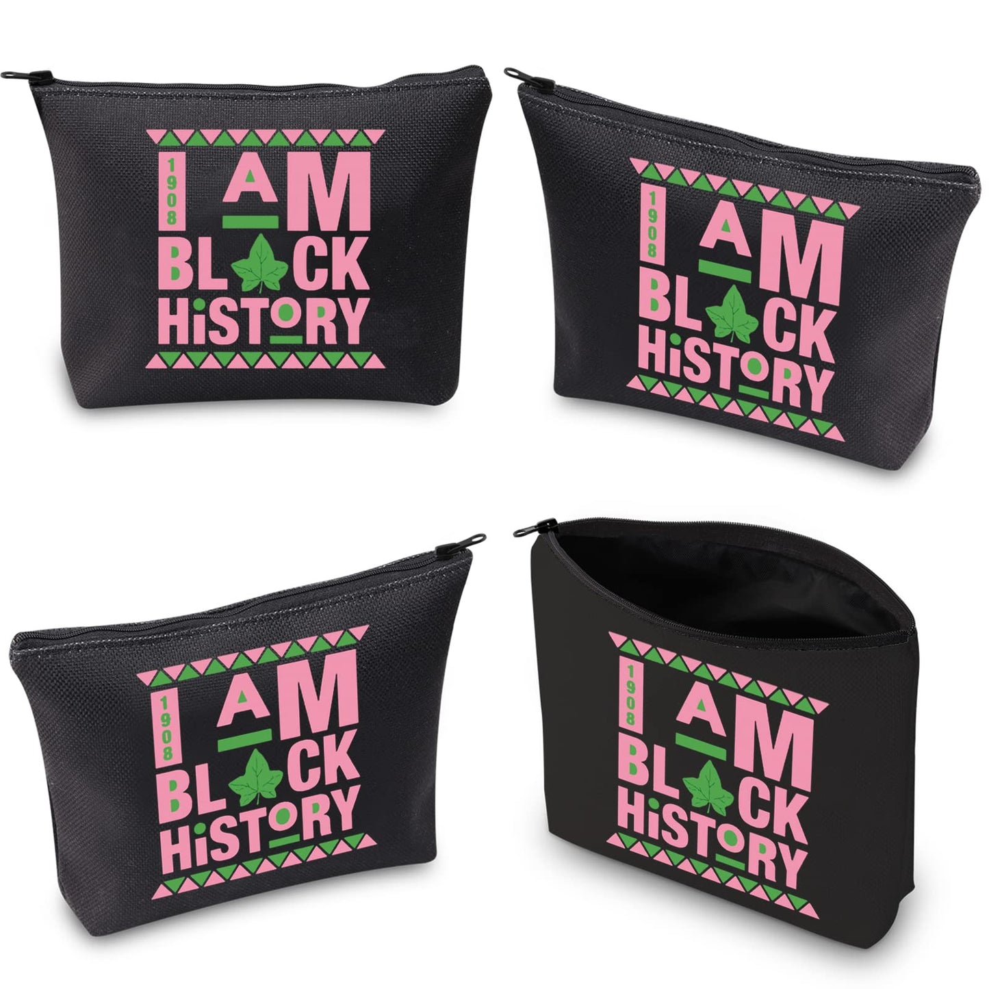 WCGXKO Sorority Gift Pink and Green I Am Black History African American Black Greek Gift Paraphernalia Gift (I AM BLACK HISTORY black)