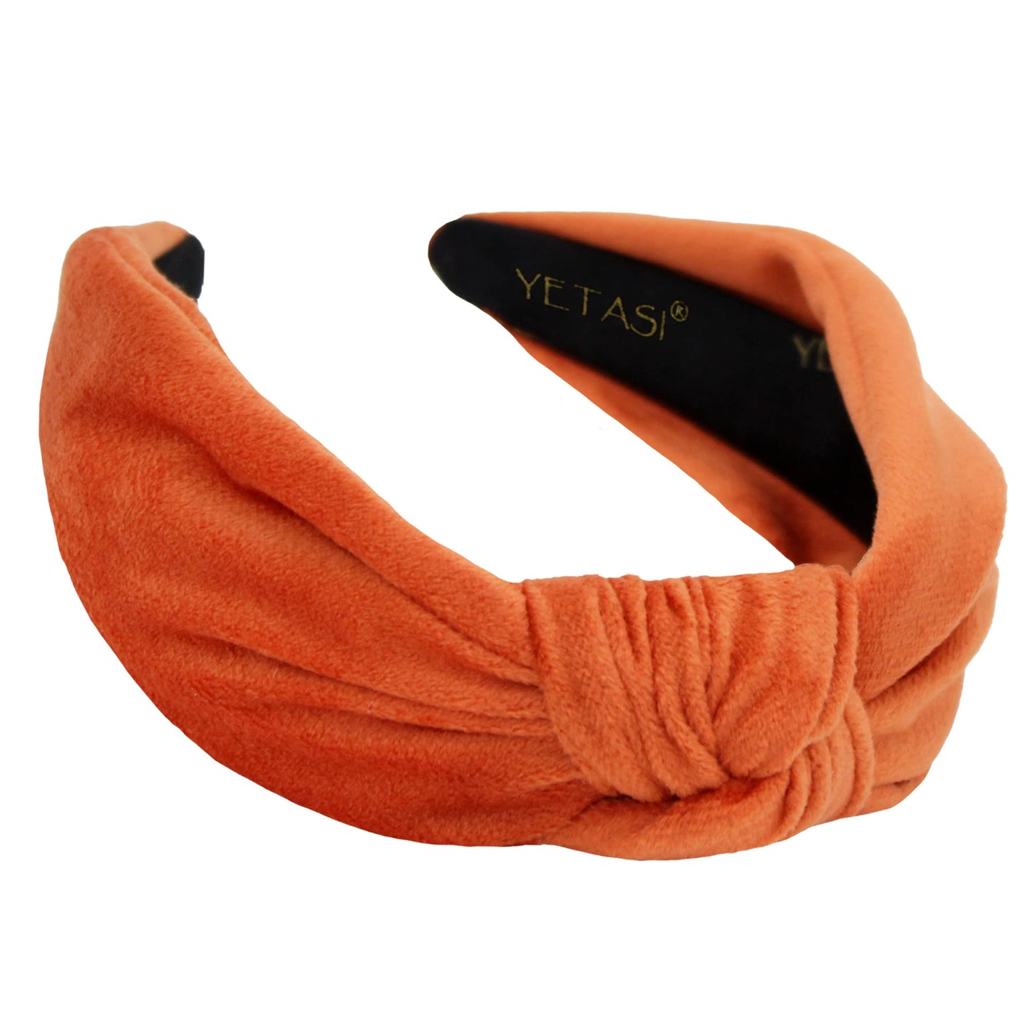 YETASI Headbands for Women Orange is Chic. Velvet Knotted Headband for Women is Trendy. Top Knot Headbands for Women are Made of Non Slip Material