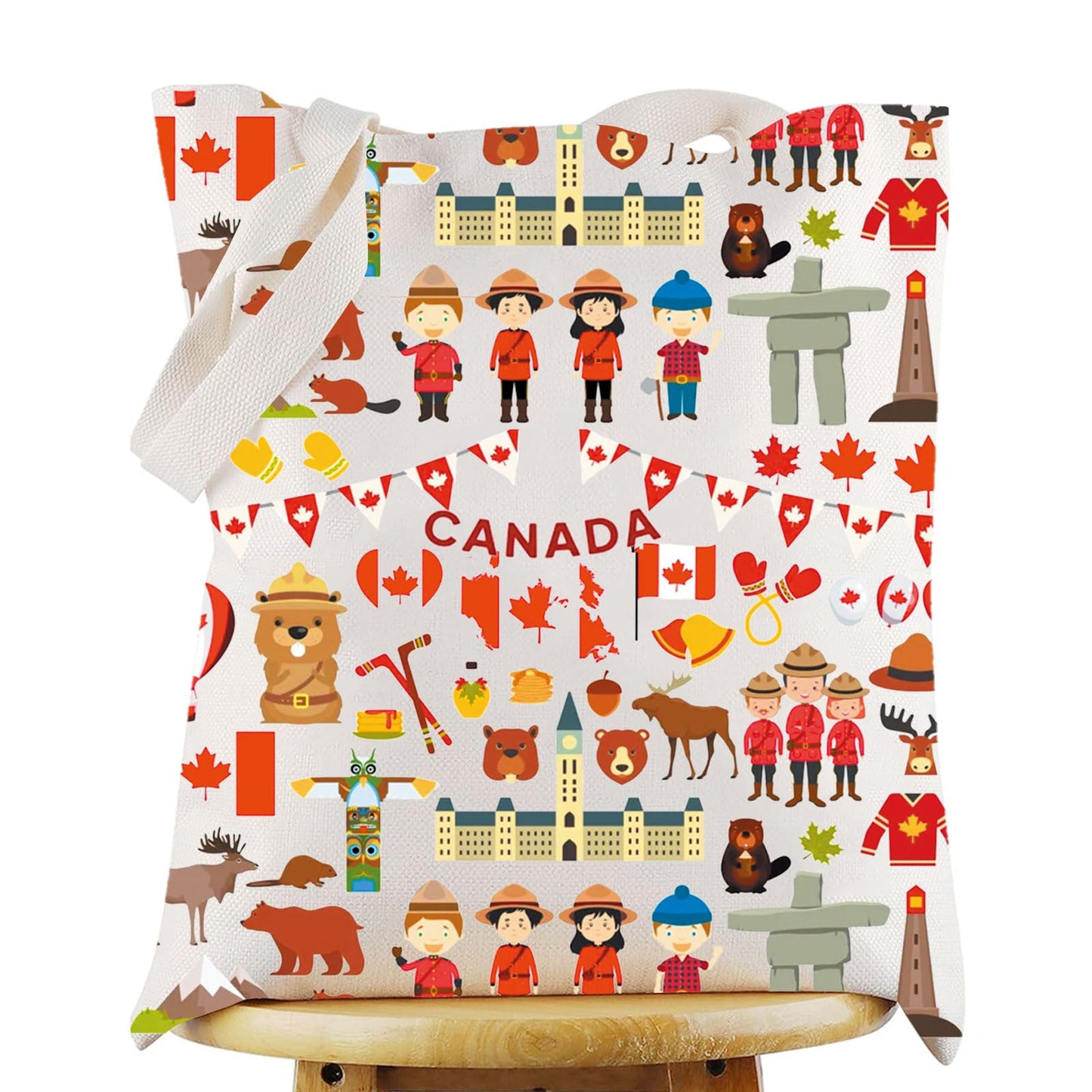 WZMPA Funny Canada Trip Cosmetic Bag Canada Souvenir Gift Canada Vacation Makeup Zipper Pouch Bag Canada Travel Merchandise (Canada Tote)