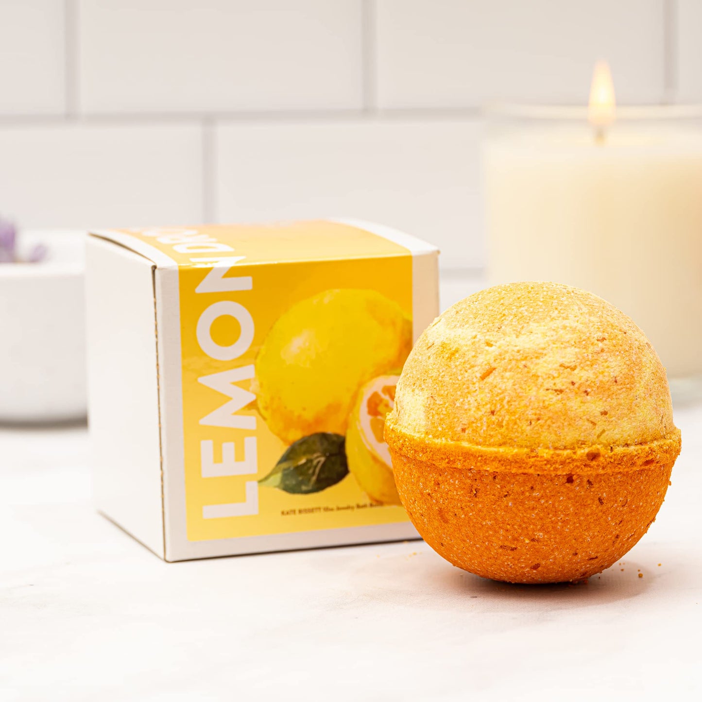 Kate Bissett Lemon Drop Bath Bomb with Jewelry Inside (Surprise Jewelry Valued at $25 to $5,000) Made in USA, Perfect for Bubble Spa Bath. Handmade | Ring Size 05