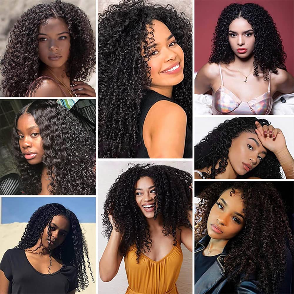 10 12 Inch Deep Wave Bundles Human Hair Deep Curly Human Hair Weave 2 Bundles 100% Unprocessed Brazilian Virgin Hair Deep Wave Bundles Human Hair Extensions for Black Women