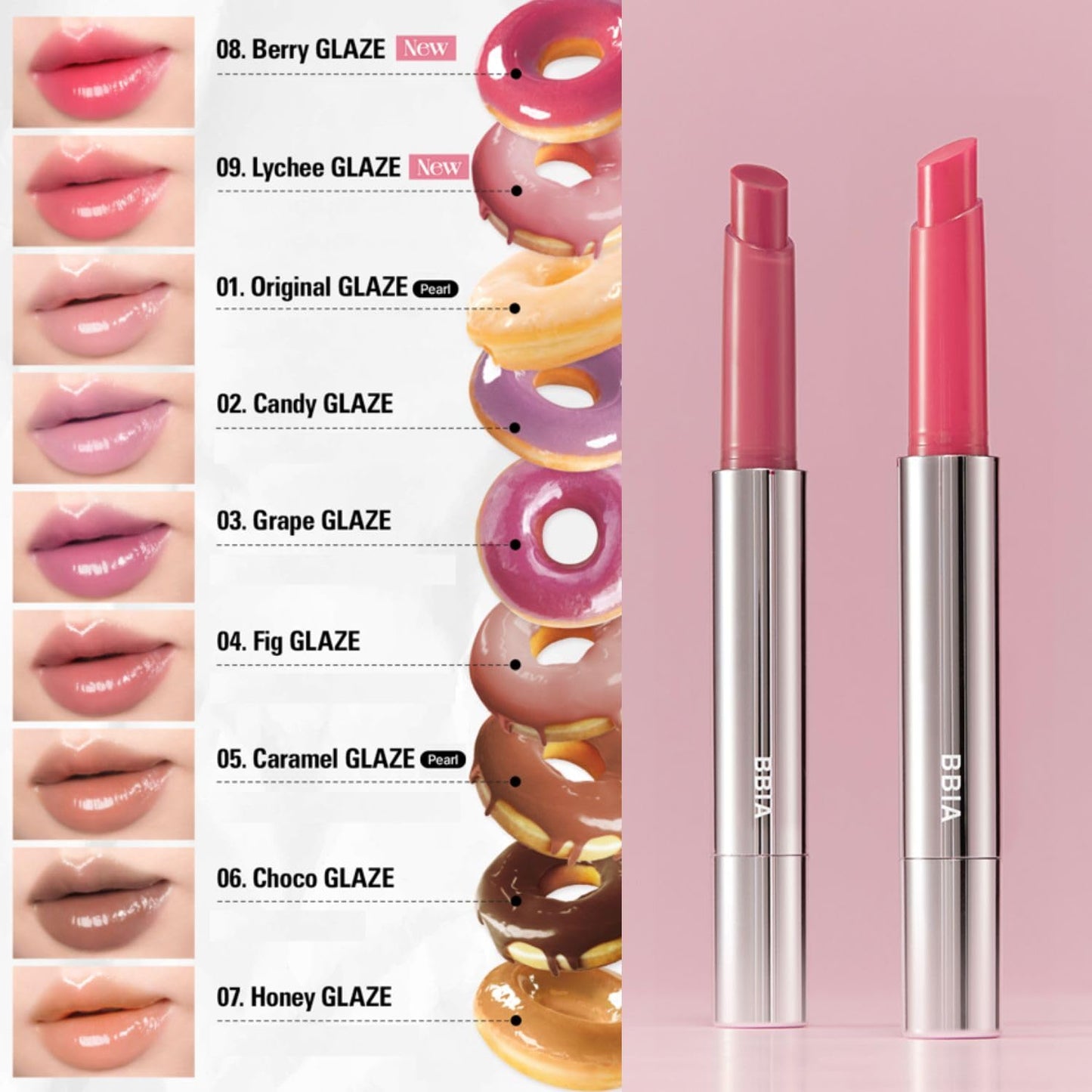 BBIA Over Glaze Stick - Lip Plumping Gloss Melting Balm Lipstick, Intensive Volume Up, High Shine & Glossy, Ultra Watery Moisturizing & Volumizing, Glowy Texture, Korean Lip Makeup (03 GRAPE GLAZE)