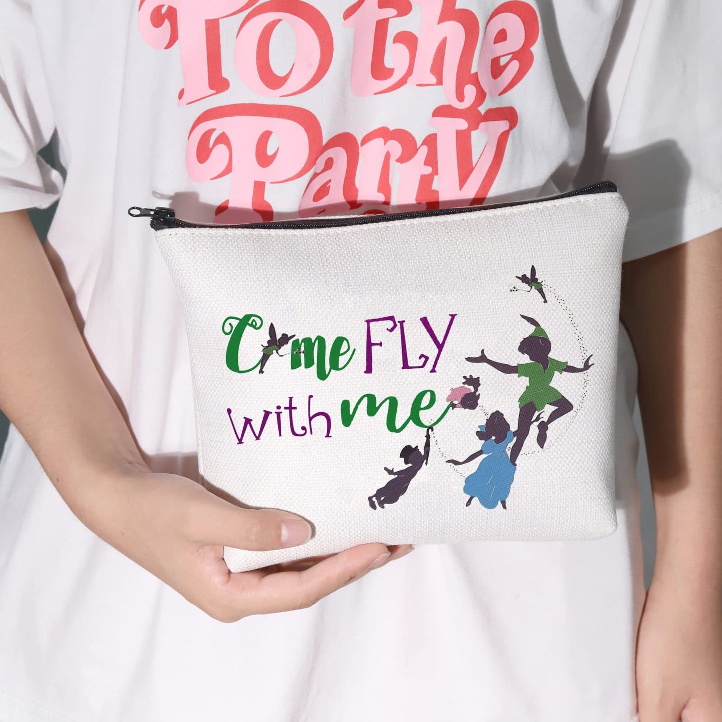 LEVLO Pan Fans Cosmetic Bag Pan Movie Fans Gift Come Fly With Me Makeup Zipper Pouch Bag (Come Fly With Me)