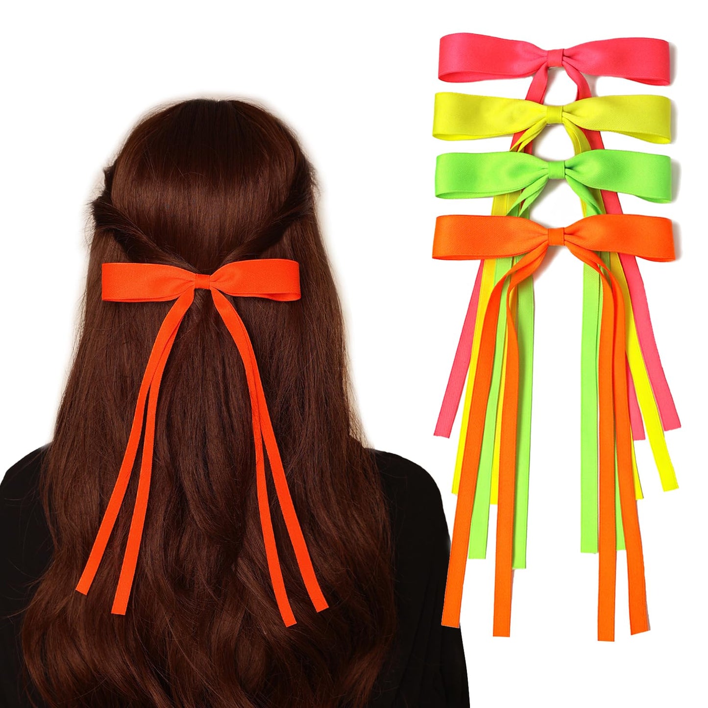 LFOUVRE Hair Accessories: Bow Clips, Tassel Ribbons, Bowknot Barrettes with Long Tails for Women and Girls