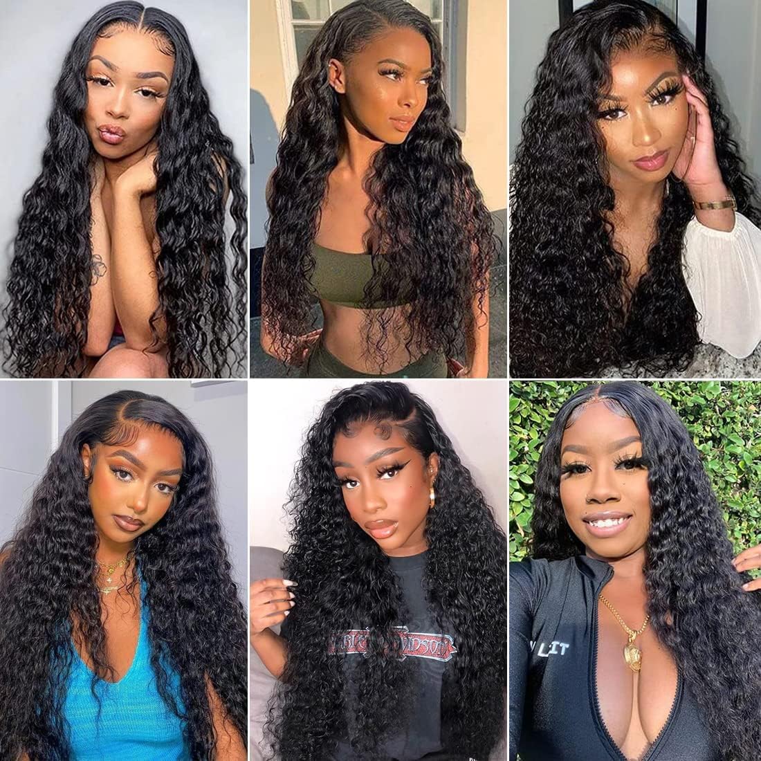 soeyrkke 13x4 HD Lace Front Wigs Human Hair Deep Wave Lace Frontal Wig Pre Plucked Bleached Knots With Baby Hair 180 Density Brazilian Wet and Wavy Curly Human Hair Wigs for Women 18inch