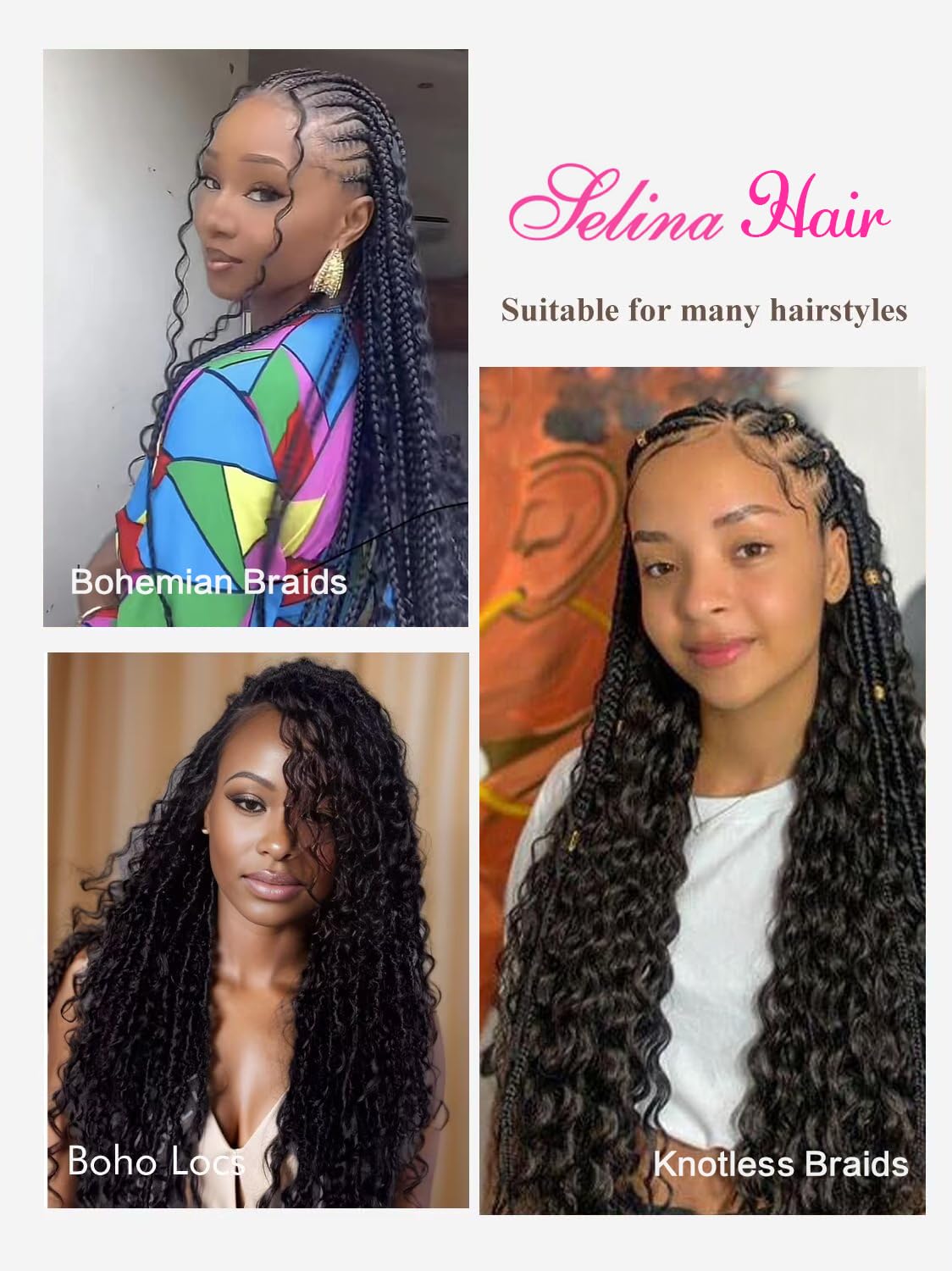 Selina Human Braiding Hair 1 Bundle 50g Loose Deep Human Hair Bulk Micro Braiding Hair Human Hair Deep Wave Bulk Human Hair For Braiding Natural Black Color (Loose Deep, 28inch)