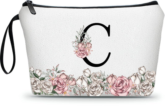 ARIOSEY Personalized Gifts,Gifts for Girls,Friend Gifts for Women,Birthday Gift,Junior Bridesmaid Gifts,Gifts for Women Birthday Unique Friend,Monogrammed Makeup Bag,Letter C