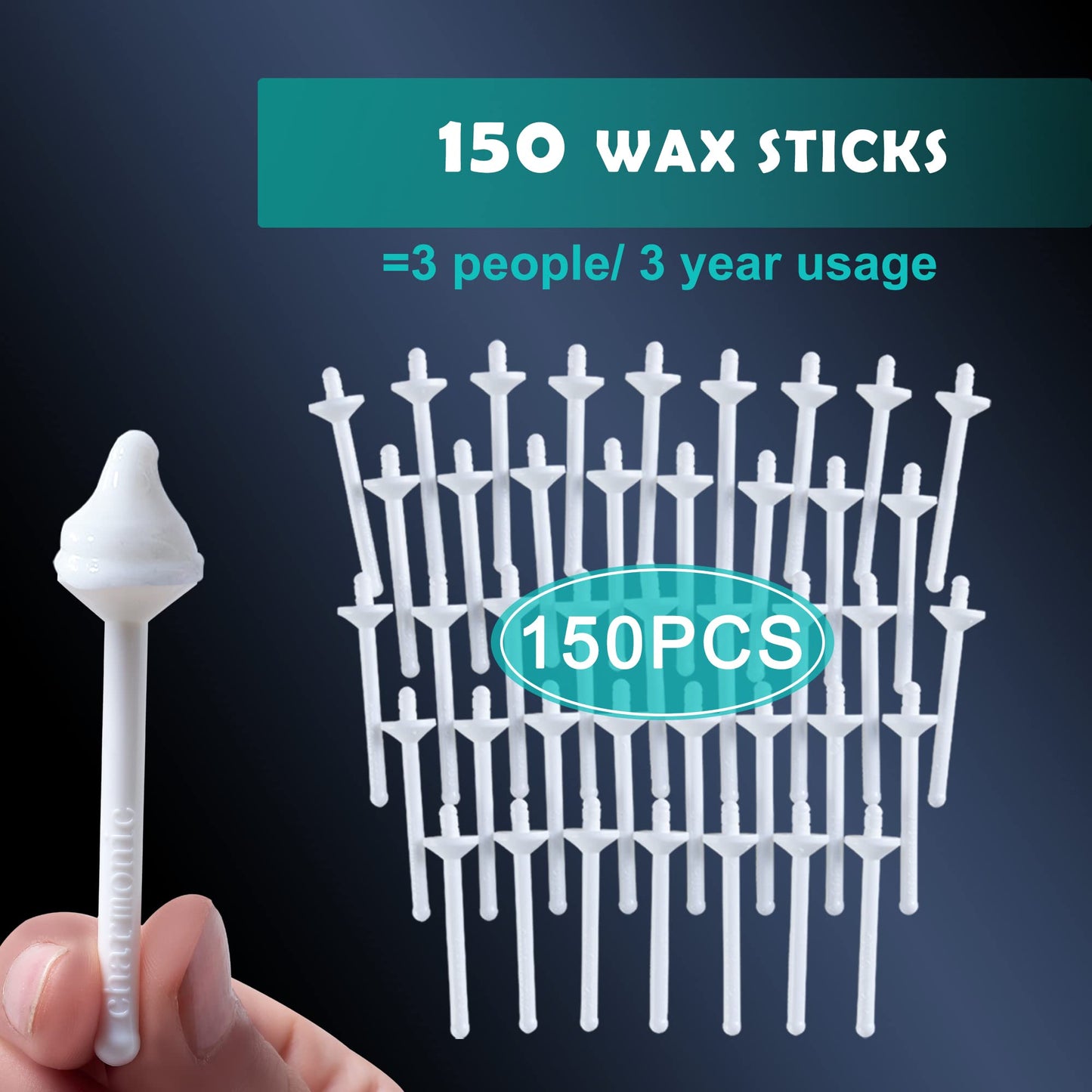 150 Pcs Wax Sticks, Nose Wax Kit Accessories, Waxing Sticks for Nose Hair Remover, Wax Applicator Sticks for Nostril Nasal Cleaning Ear Face Eyebrows Hair Removal for Men Women