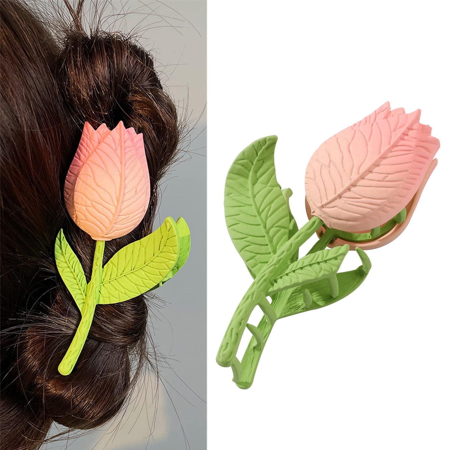 Eddie Munson Flower Leaf Hair Claw Clips Set for Women Girls-Butterfly Metal Large Hairpin Claw Clips-Hair Accessories for Thin Hair Thick Hair Long Hair Short Hair for Girls Women (C)